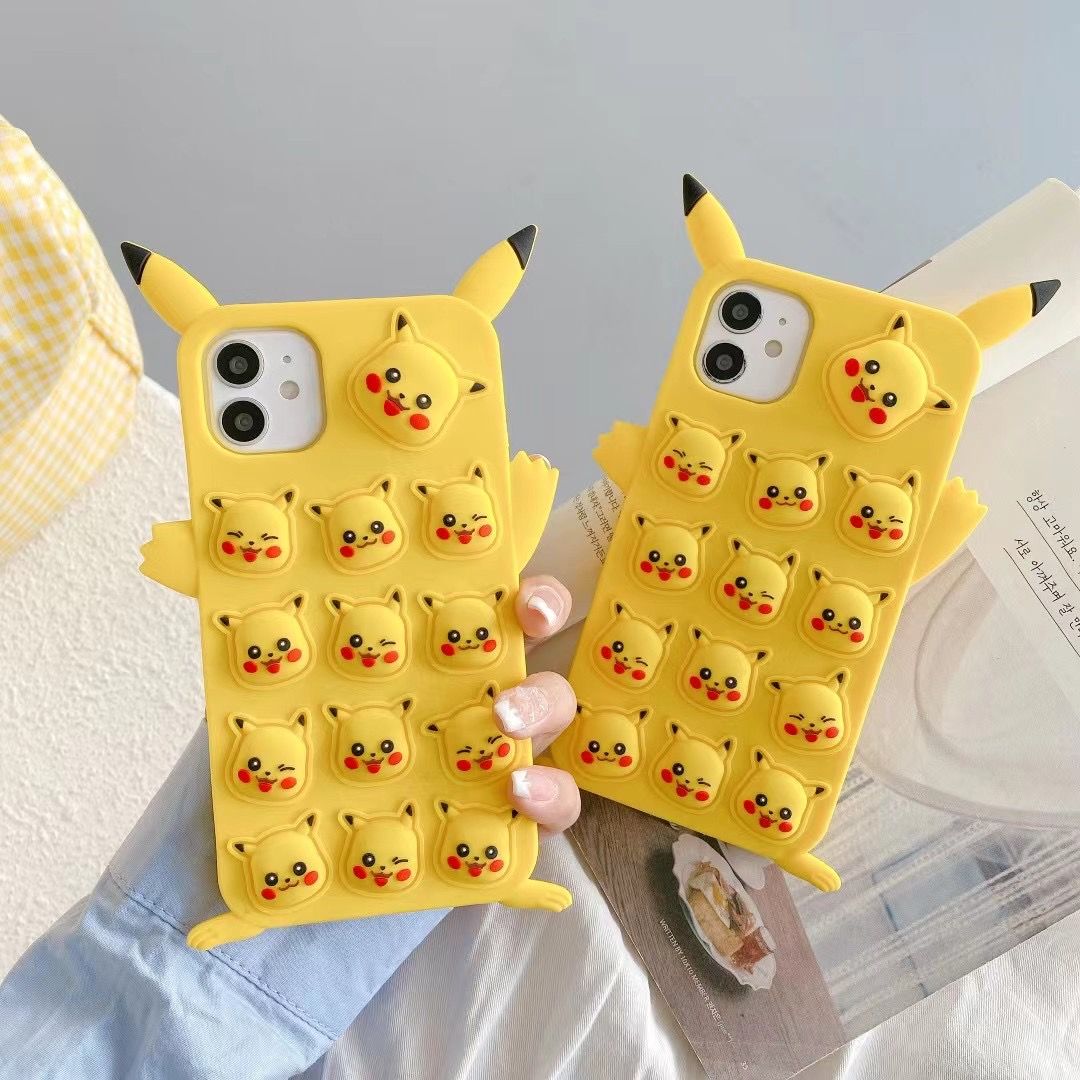 减压泡泡手机壳皮卡丘硅胶保护套 iPhone系列 手机壳 灭鼠先锋