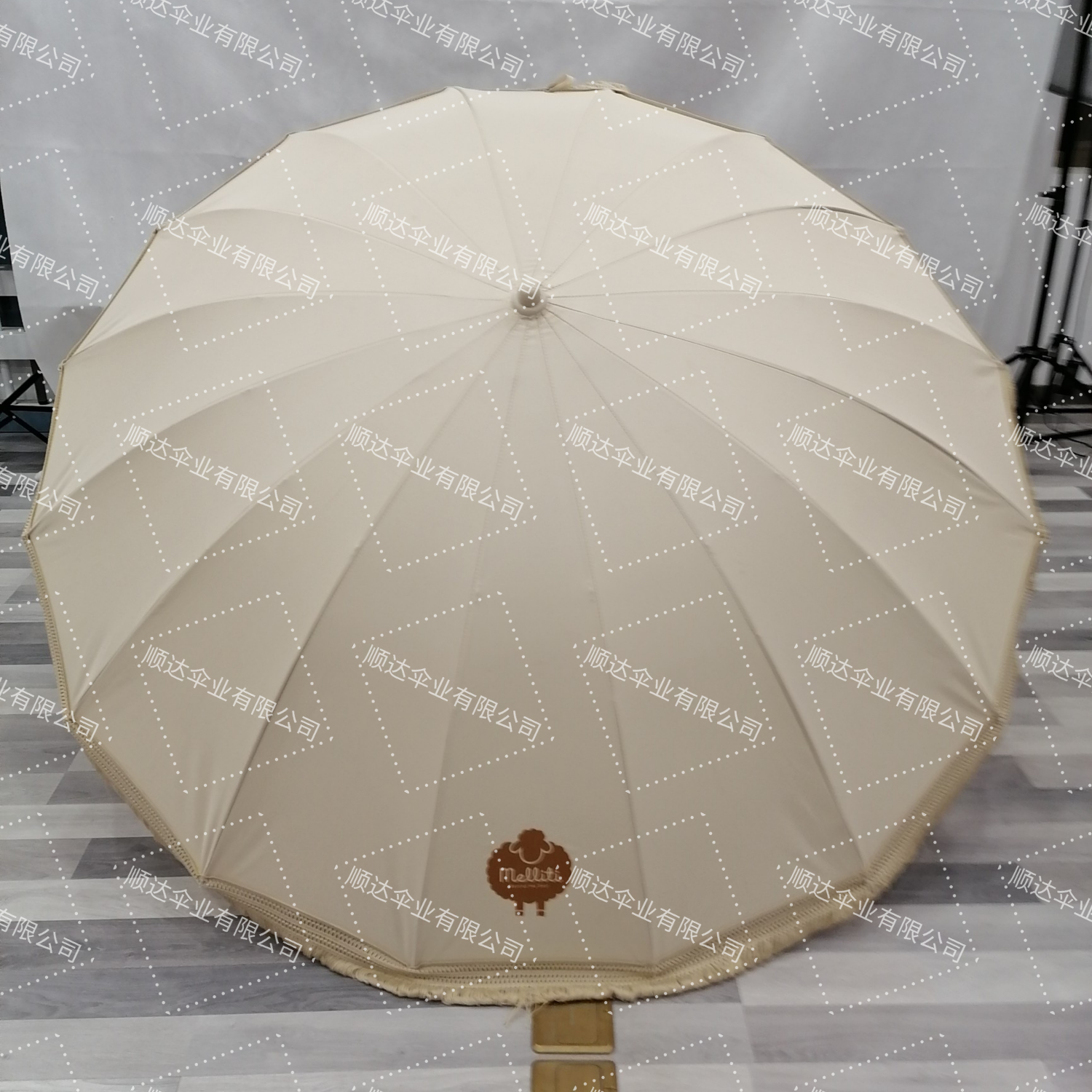 SDumbrella厂家供应户外16骨涤纶须边伞  遮阳户外伞 可印刷logo 定制广告遮阳伞