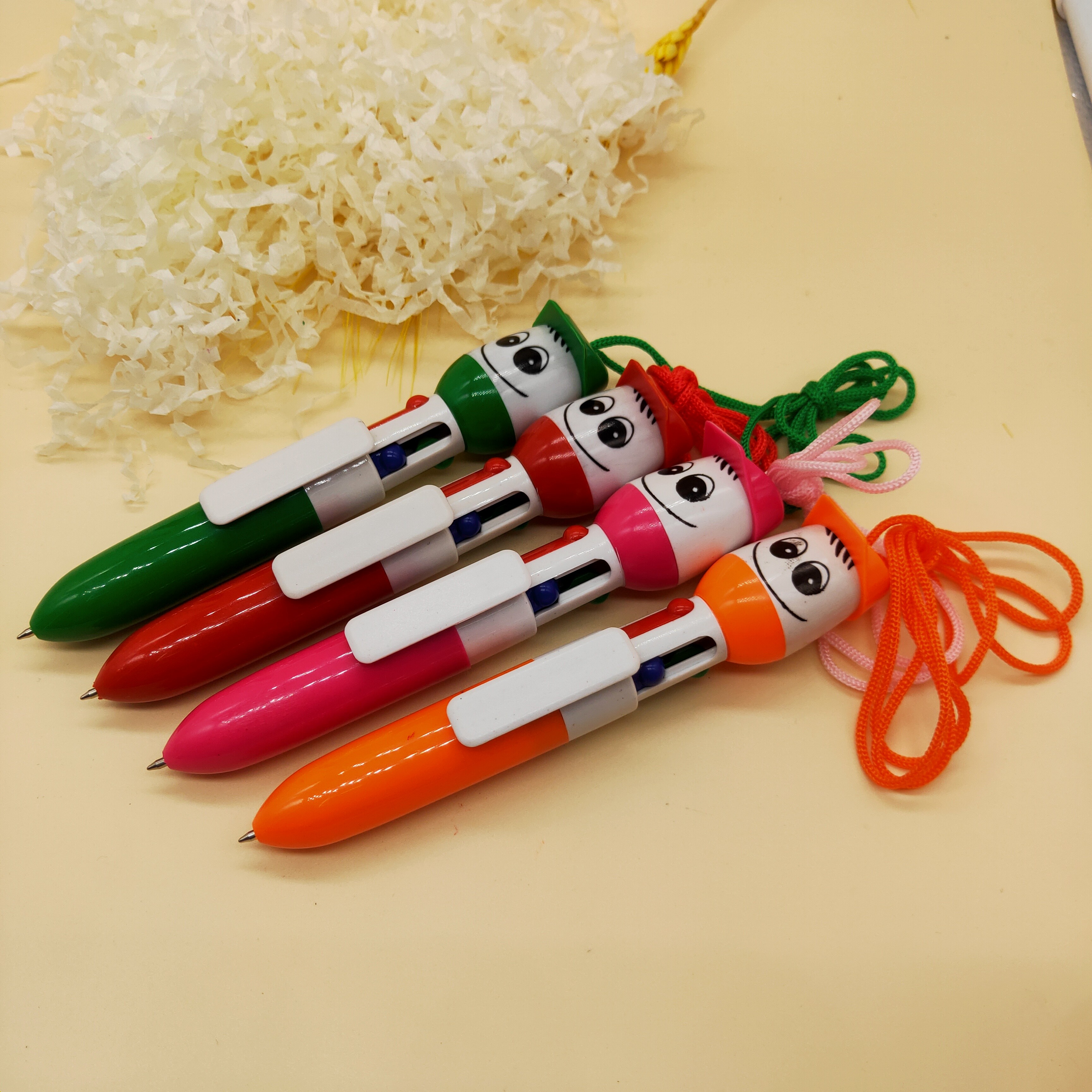 卡通四色圆珠笔 创意多色笔彩色圆珠笔 学生写字笔 儿童文具详情3