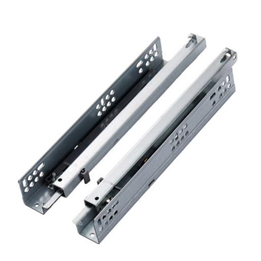 Hidden two-section buffer slide rail drawer with three-fold quick-release bottom damping buffer thickened silent guide rail details Picture