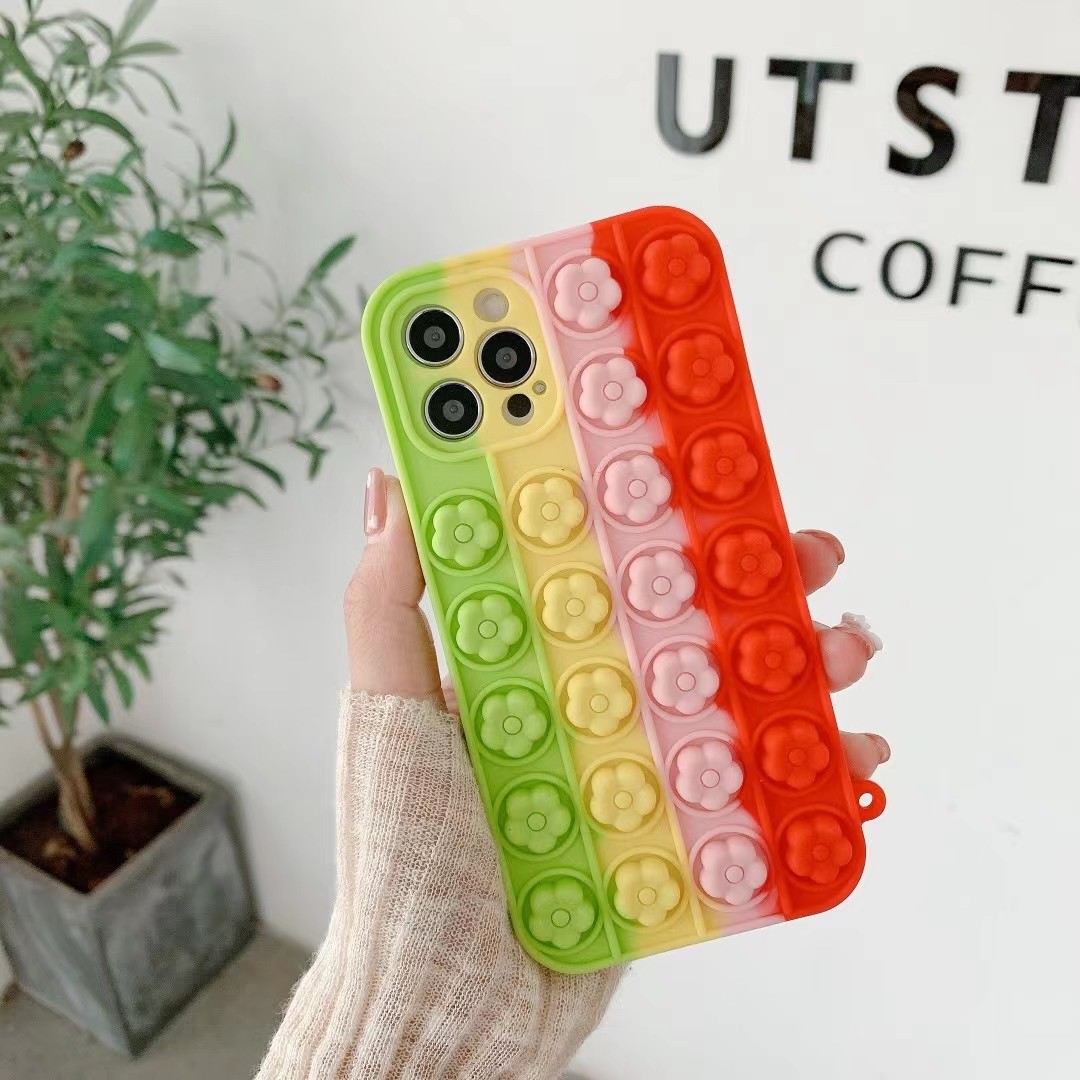 减压泡泡手机壳精控花朵硅胶保护套 iPhone系列 手机壳 灭鼠先锋详情图6