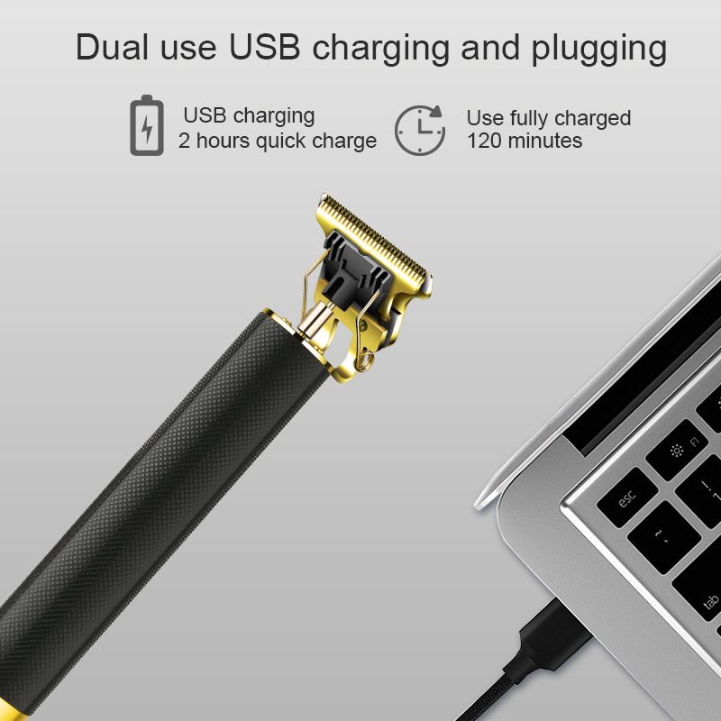 Daling DL-1072 Hair Clipper Engraving Clipper 0-scale grid pattern metal tube body bald clipper details Picture