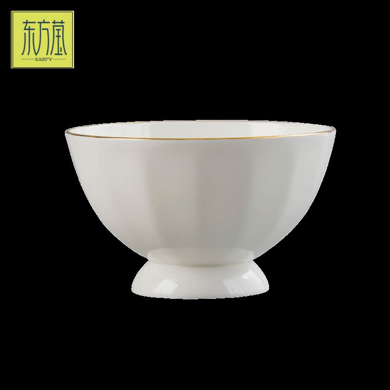 Ceramic bowl gift bowl set, tableware in bowls, ceramic plates, ceramic tableware, bone China tableware set, bowl, plate and dish set, bone China solid color ceramic with gold edge Application Scenario