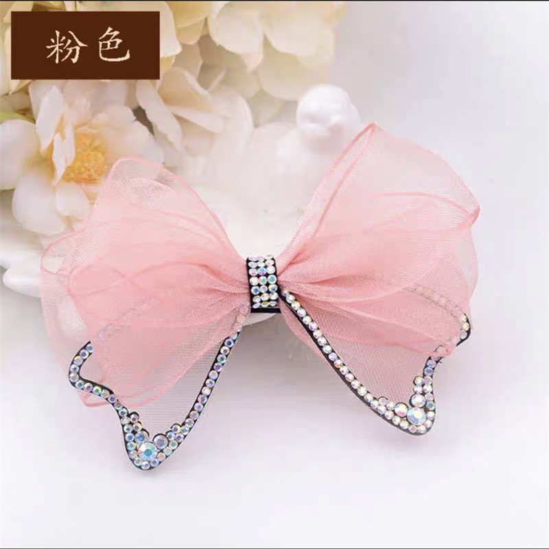 Silk Hair Clip Back Head Diamond Knot Hair Accessory Top Clip Hair Clip For Women Specification drawing