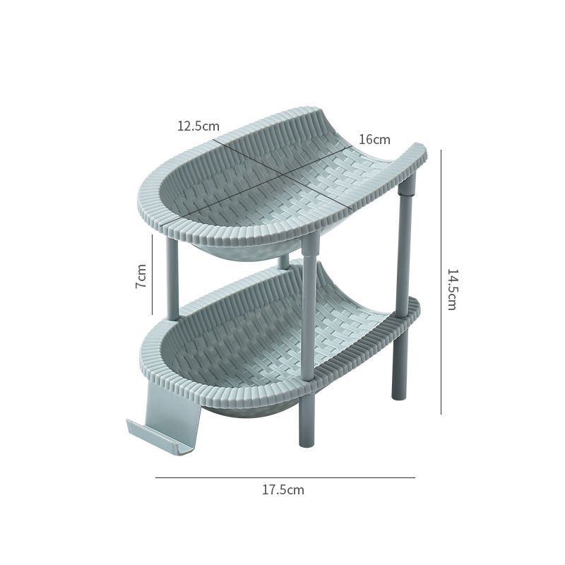 Double-layer storage and organization rack, bathroom and kitchen storage rack, student dormitory bookshelf, cosmetics desktop storage rack Item Picture