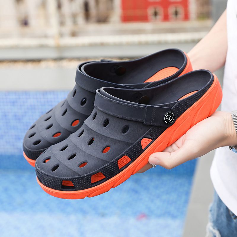 Thick-soled clogs, anti-slip half-toe, summer beach ins trendy women's slippers 52