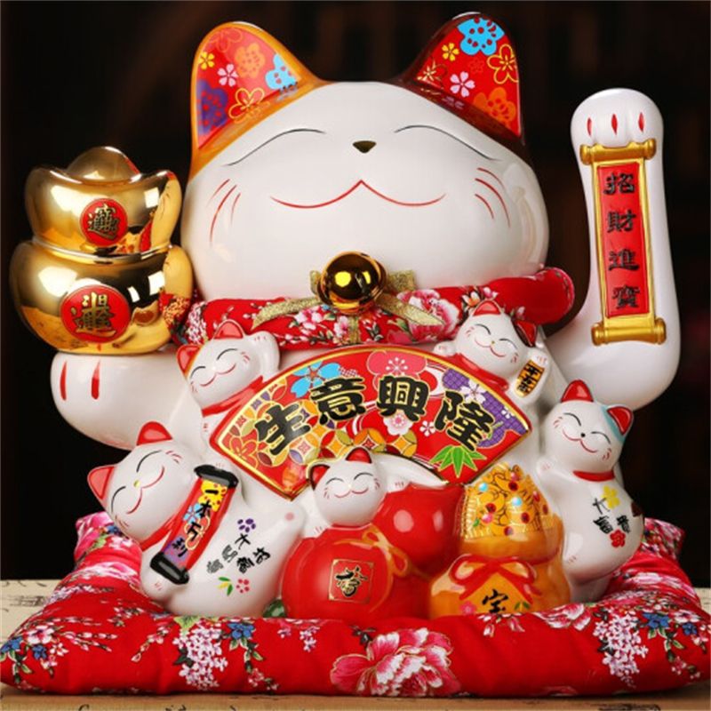 South Tai business wealth into the prosperity of the ingots shake hand cat display opening gifts