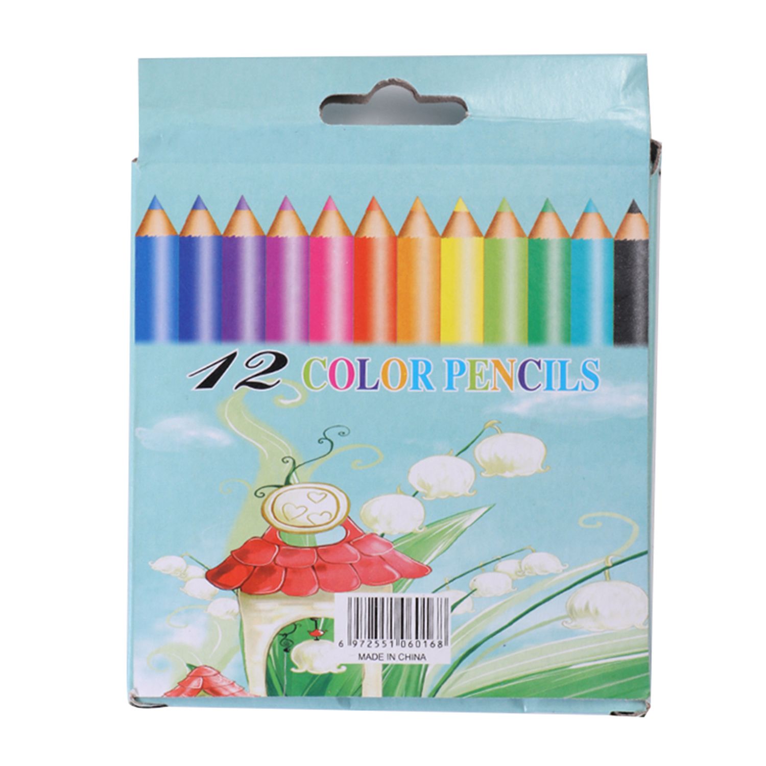 彩色绘图铅笔 色彩饱满均匀 美术画笔短款12色详情图5