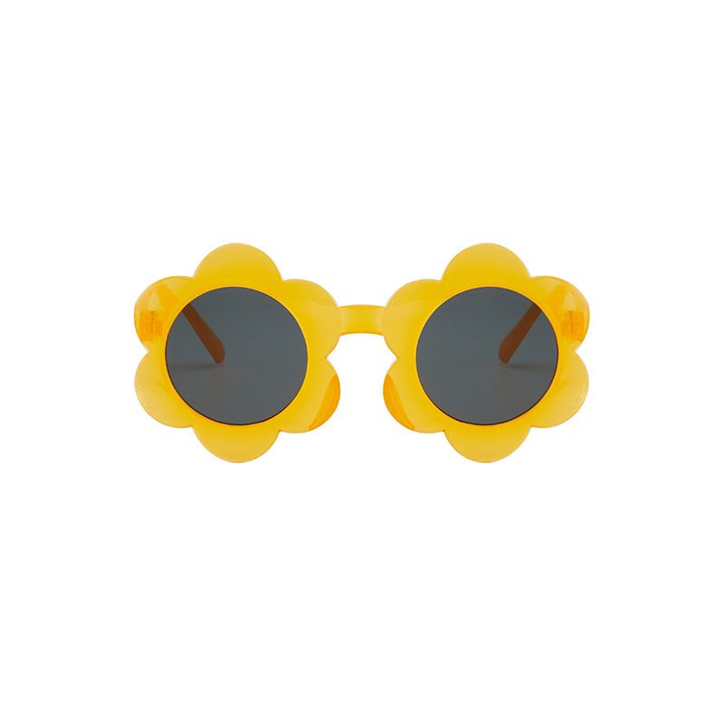 新款时尚花朵可爱儿童太阳镜潮流果冻色眼镜太阳花装饰墨镜2021详情图2