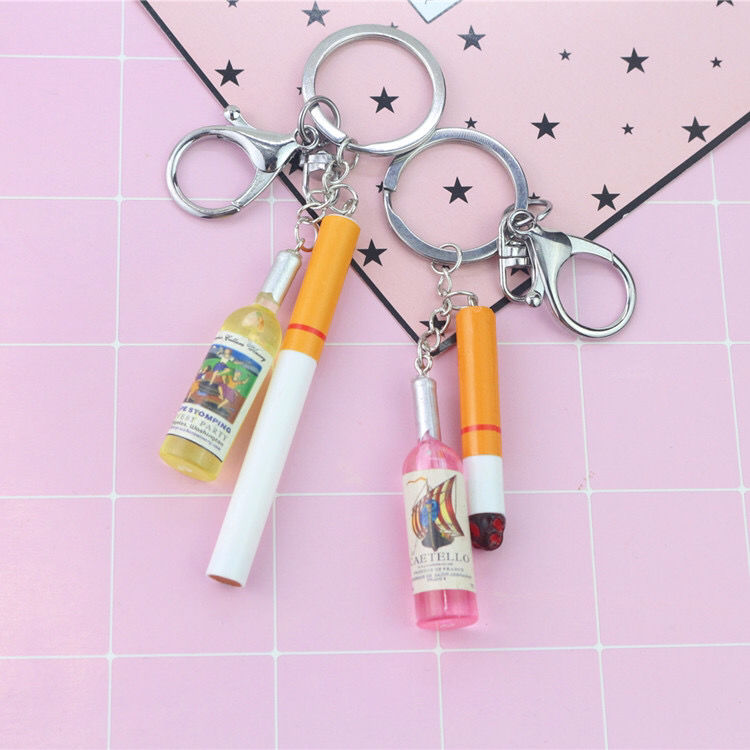 Simulation wine key chain series mix 9