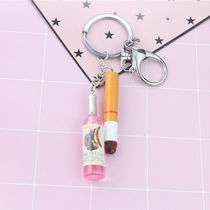 Simulation wine key chain series mix 3