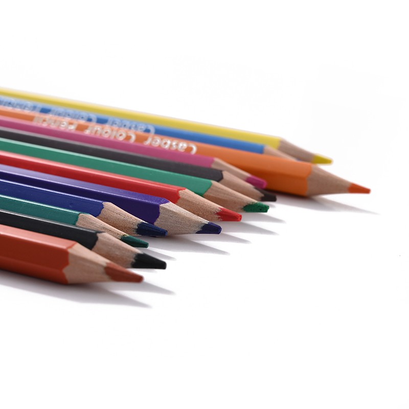 彩色绘图铅笔 色彩饱满均匀 美术画笔短款12色详情图5
