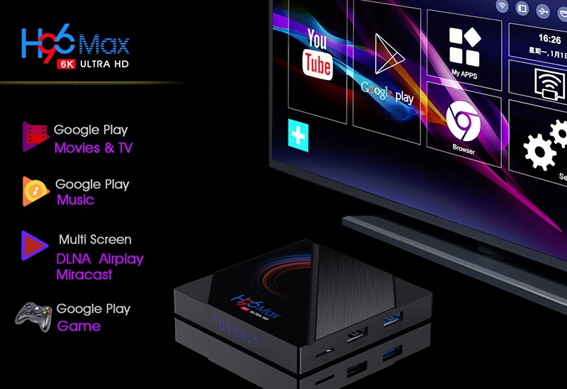 外贸 H96 Max Allwinner H616 Android 10.0 4GB+32GB TV BOX详情图10