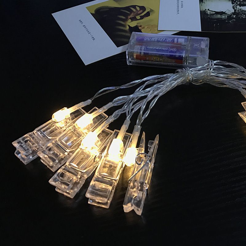 LED创意相片夹子USB电池款卧室房间装饰灯挂灯照片墙装扮灯串灯细节图