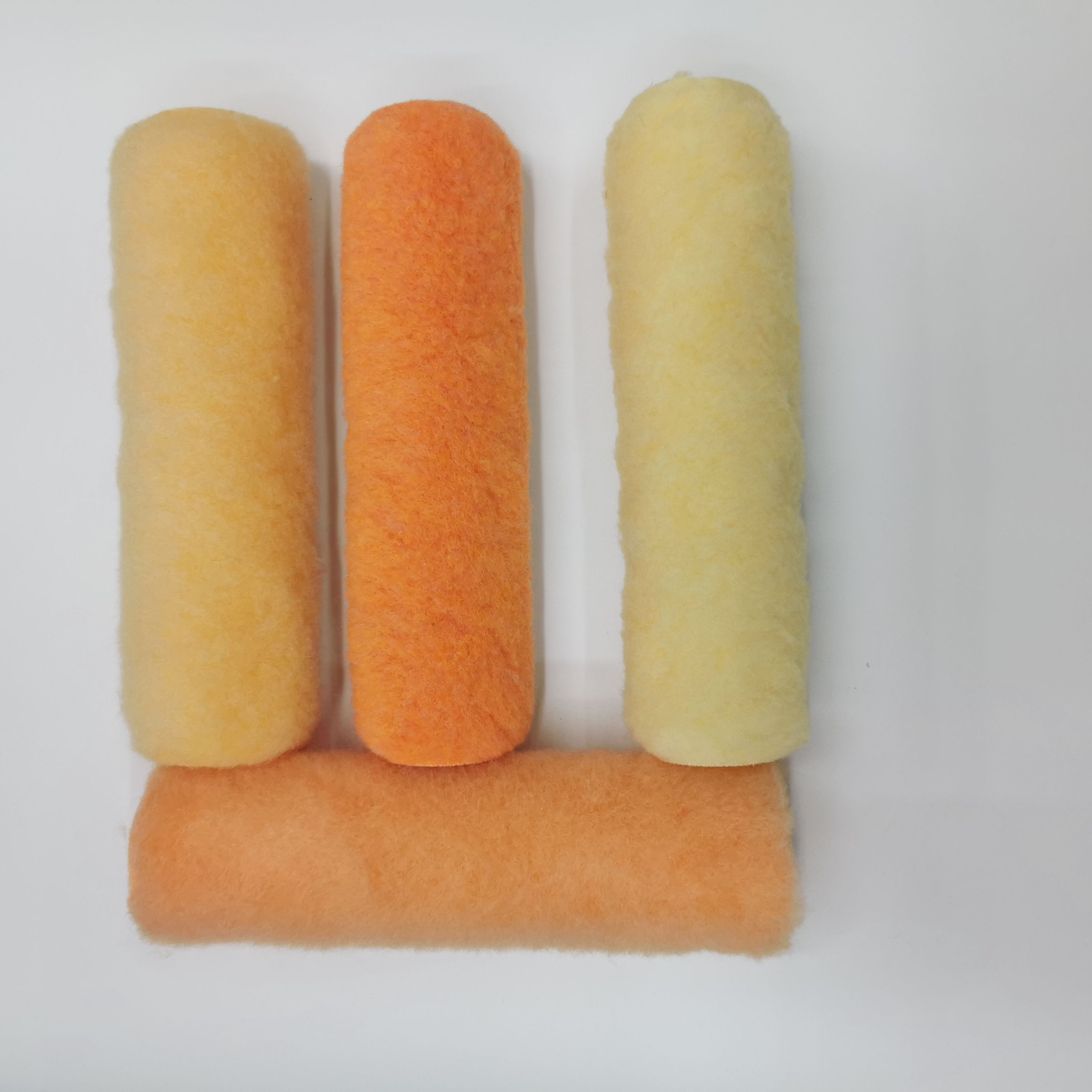 9-inch yellow, pink and blue chemical fiber 38mm diameter roller brush details Picture