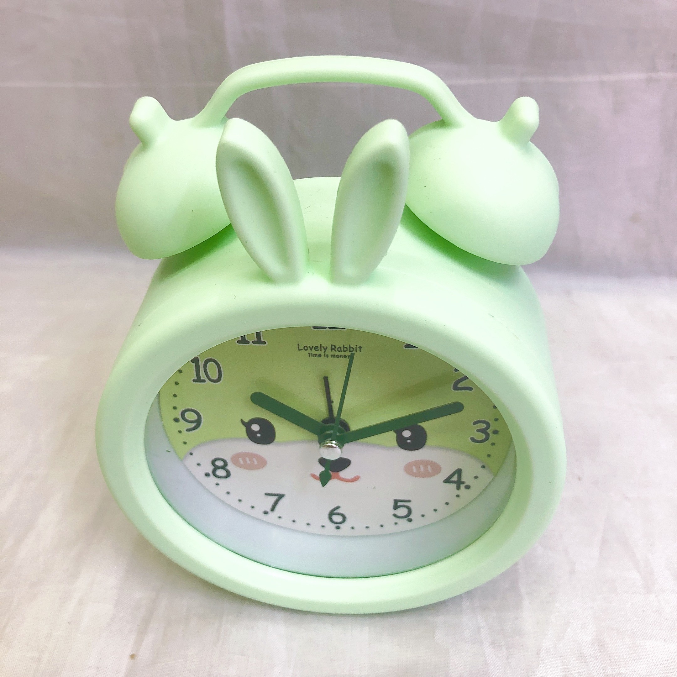Cartoon alarm clock, student dormitory, creative and cute rabbit bedside clock, timer alarm clock, children's gift detail image 1