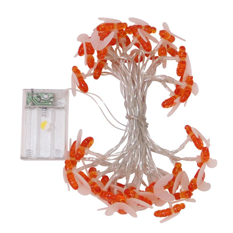 Led creative little bee light string, Christmas festival battery box, colored light string, flashing light, bedroom, courtyard, party decoration Item Picture