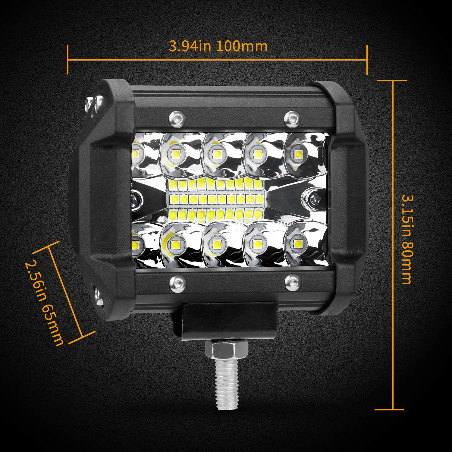Motorcycle light, car LED work light, 60W