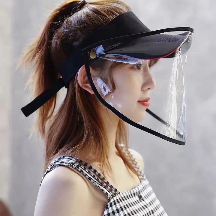 Detachable empty cap female summer mask face uv protection eye cap anti dust isolation sun cap cool cap