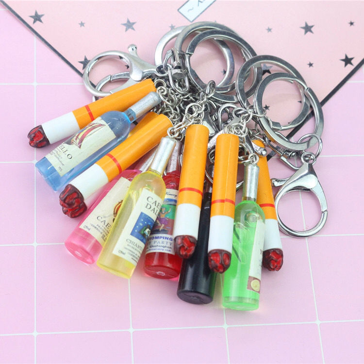 Simulation wine key chain series mix 11