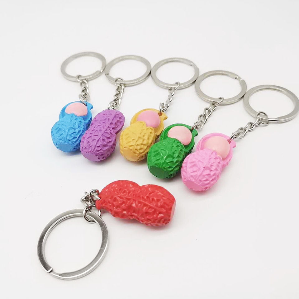 Creative peanut key chain pendant Simulation peanut key chain 9