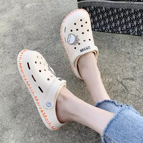 Thick-soled clogs, anti-slip half-toe, summer beach ins trendy women's slippers 183