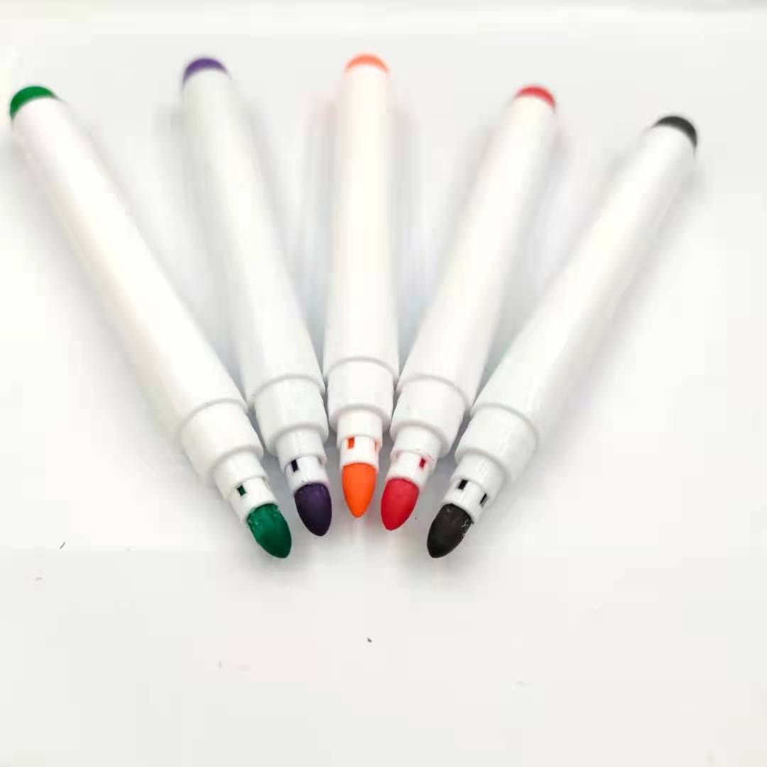 (6) أقلام ملونة باللونين الأبيض ومسح الأقلام البيضاء Item Picture