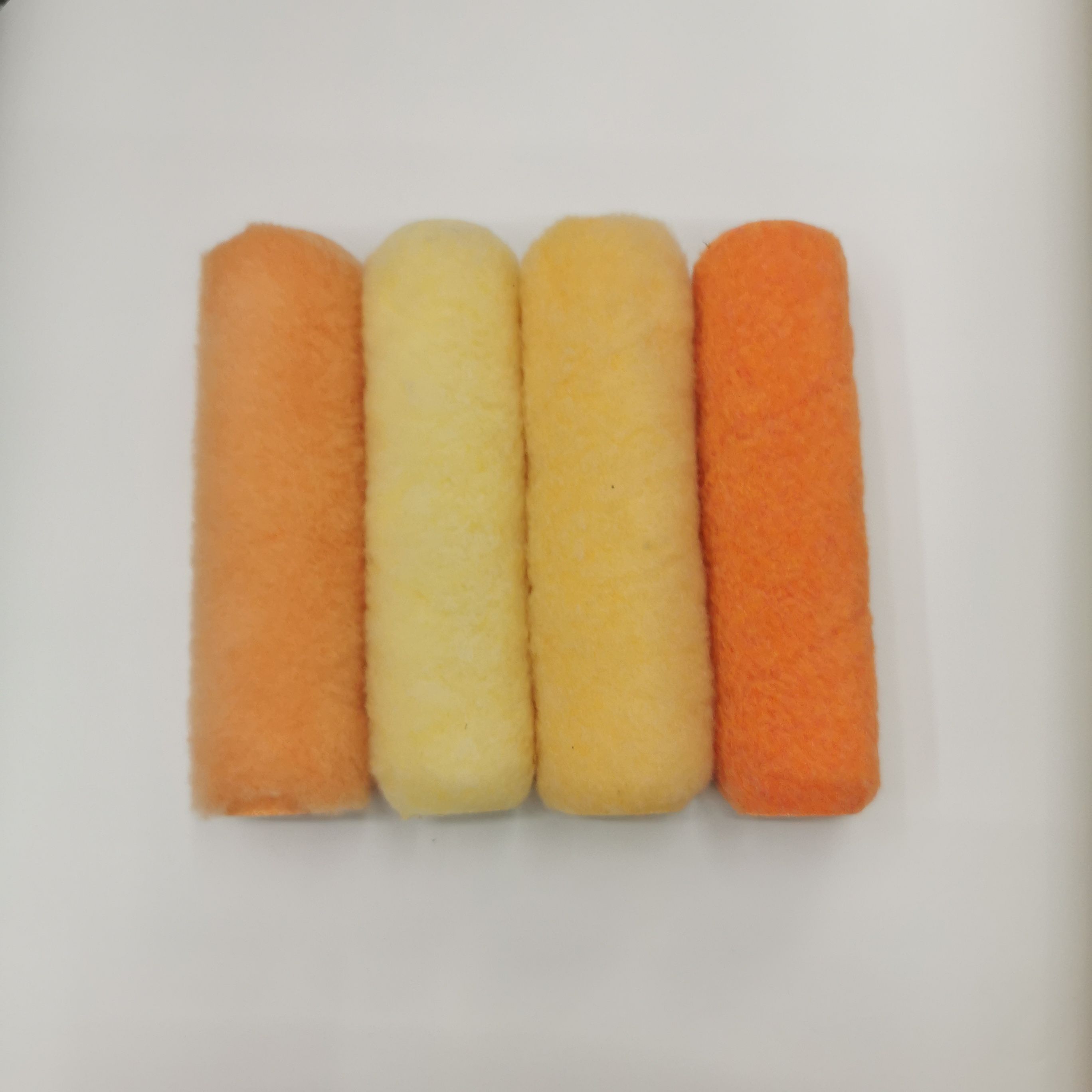 9-inch yellow, pink and blue chemical fiber 38mm diameter roller brush Item Picture