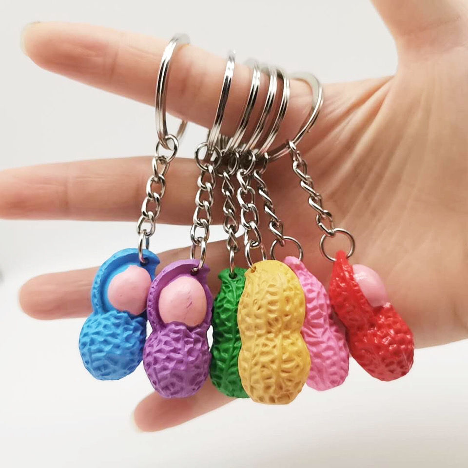 Creative peanut key chain pendant Simulation peanut key chain 10
