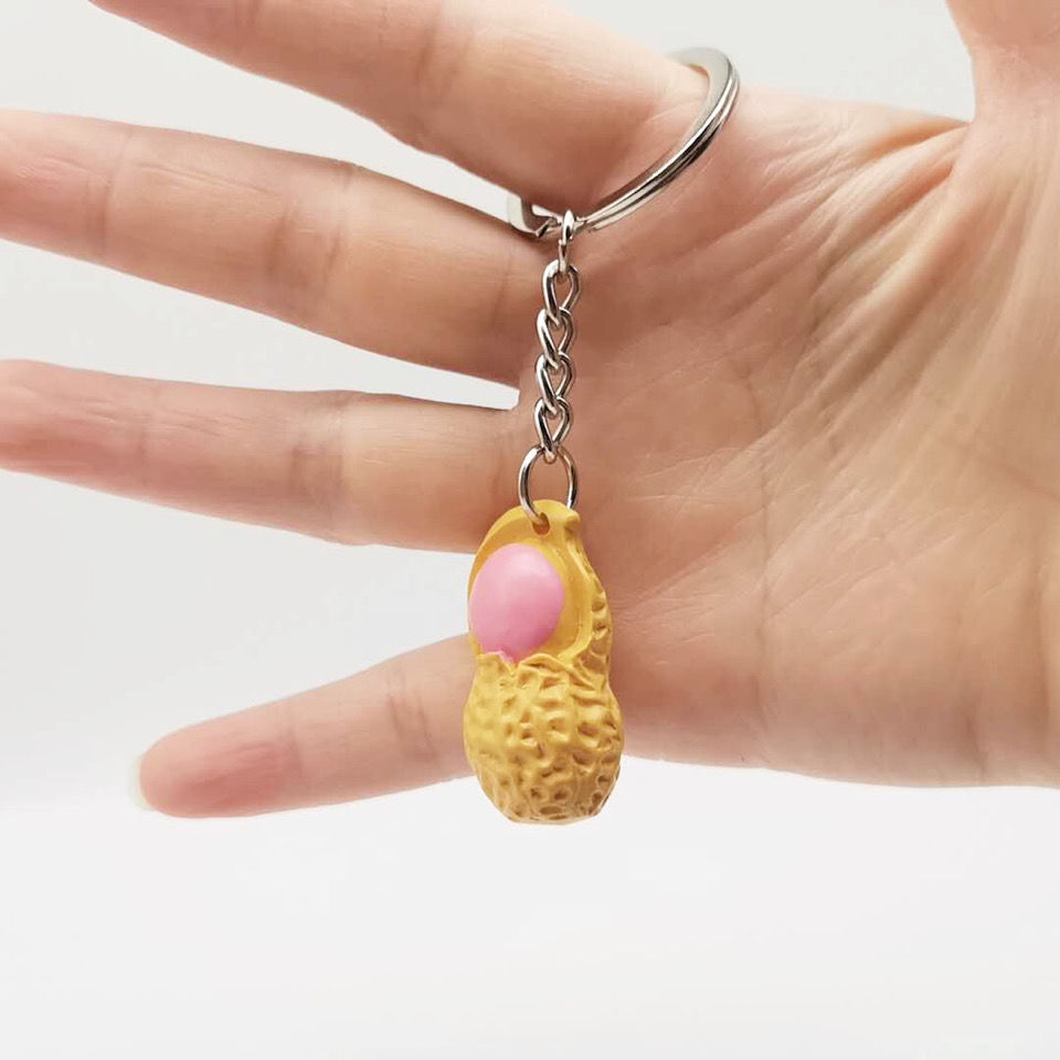 Creative peanut key chain pendant Simulation peanut key chain 8