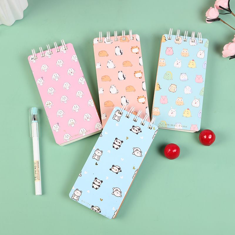 81605 Creative and cute cartoon mini coil notebook, student study stationery, notebook, activity small gift, LOGO customization Application Scenario
