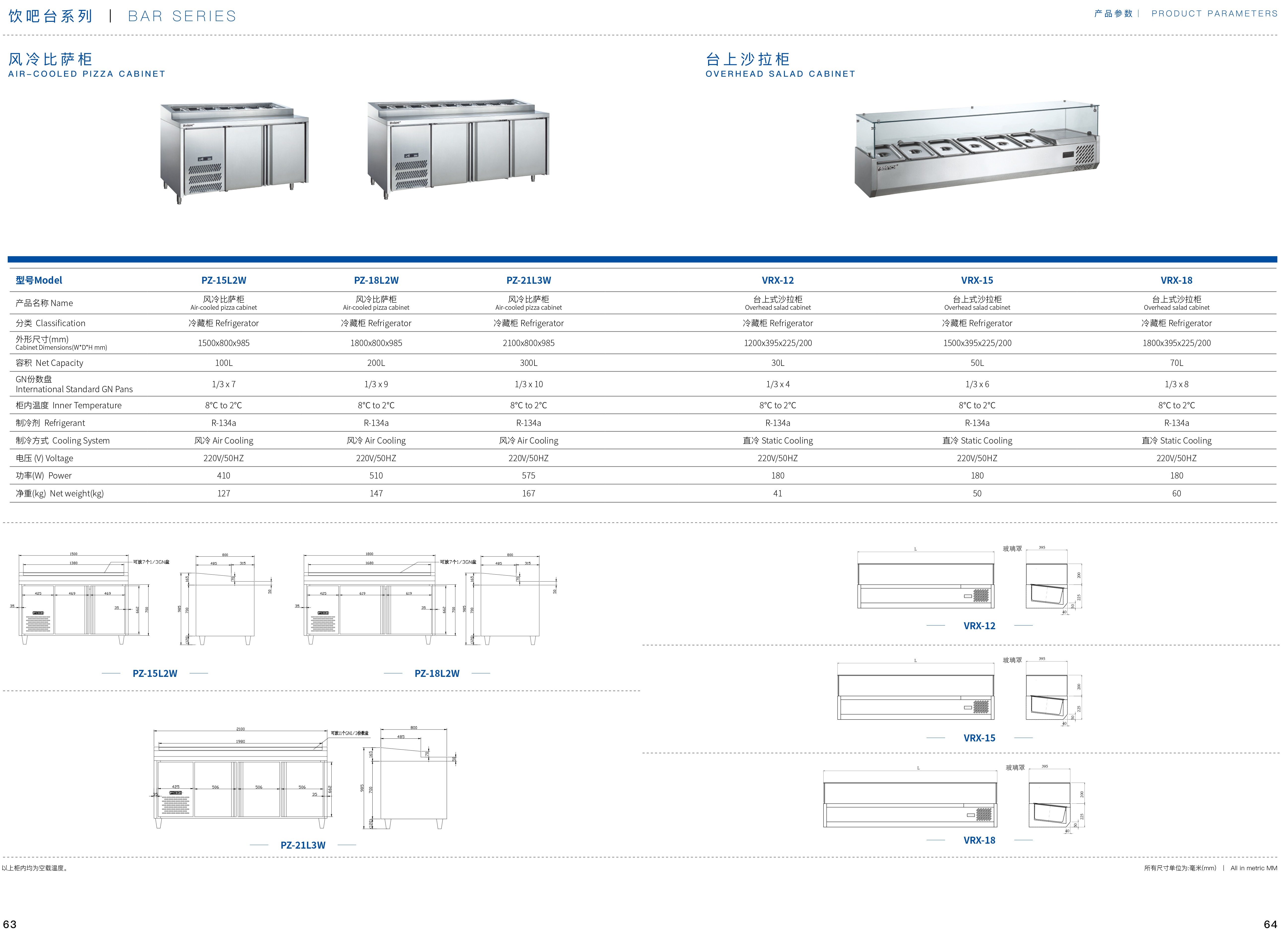 PZ-15L2W Air-cooled Pizza cabinet detail image 2