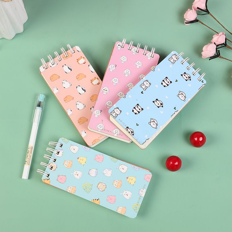 81605 Creative and cute cartoon mini coil notebook, student study stationery, notebook, activity small gift, LOGO customization details Picture