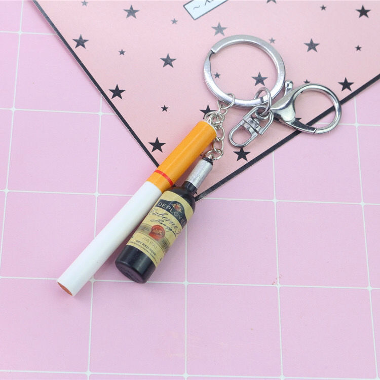 Simulation wine key chain series mix 5