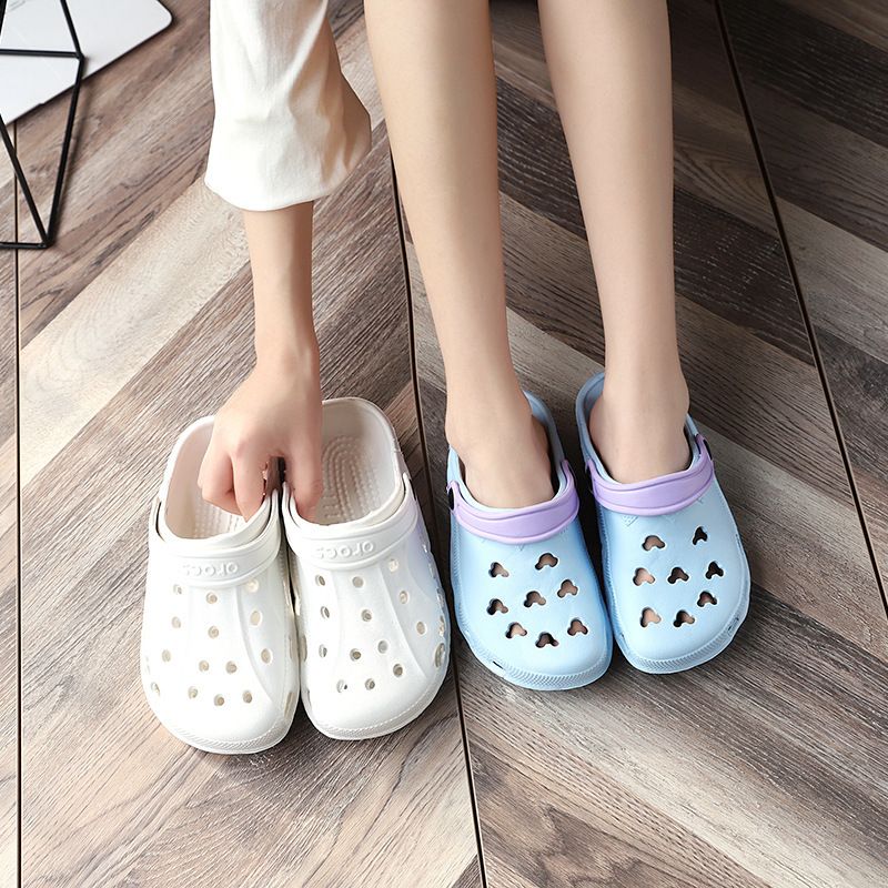 Thick-soled clogs, anti-slip half-toe, summer beach ins trendy women's slippers 189