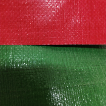 双面淋膜280克绿红PE防水布  塑料编织布  适用于花房篷布 汽车篷布 帐篷底布 各种手提袋  收纳箱专用面料