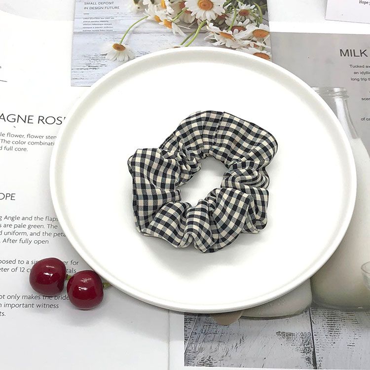 British-style small checkered pig large intestine hair ring Specification drawing