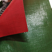 双面淋膜210克绿红PE防水布  塑料编织布  适用于花房篷布 汽车篷布 帐篷底布 各种手提袋  收纳箱专用面料
