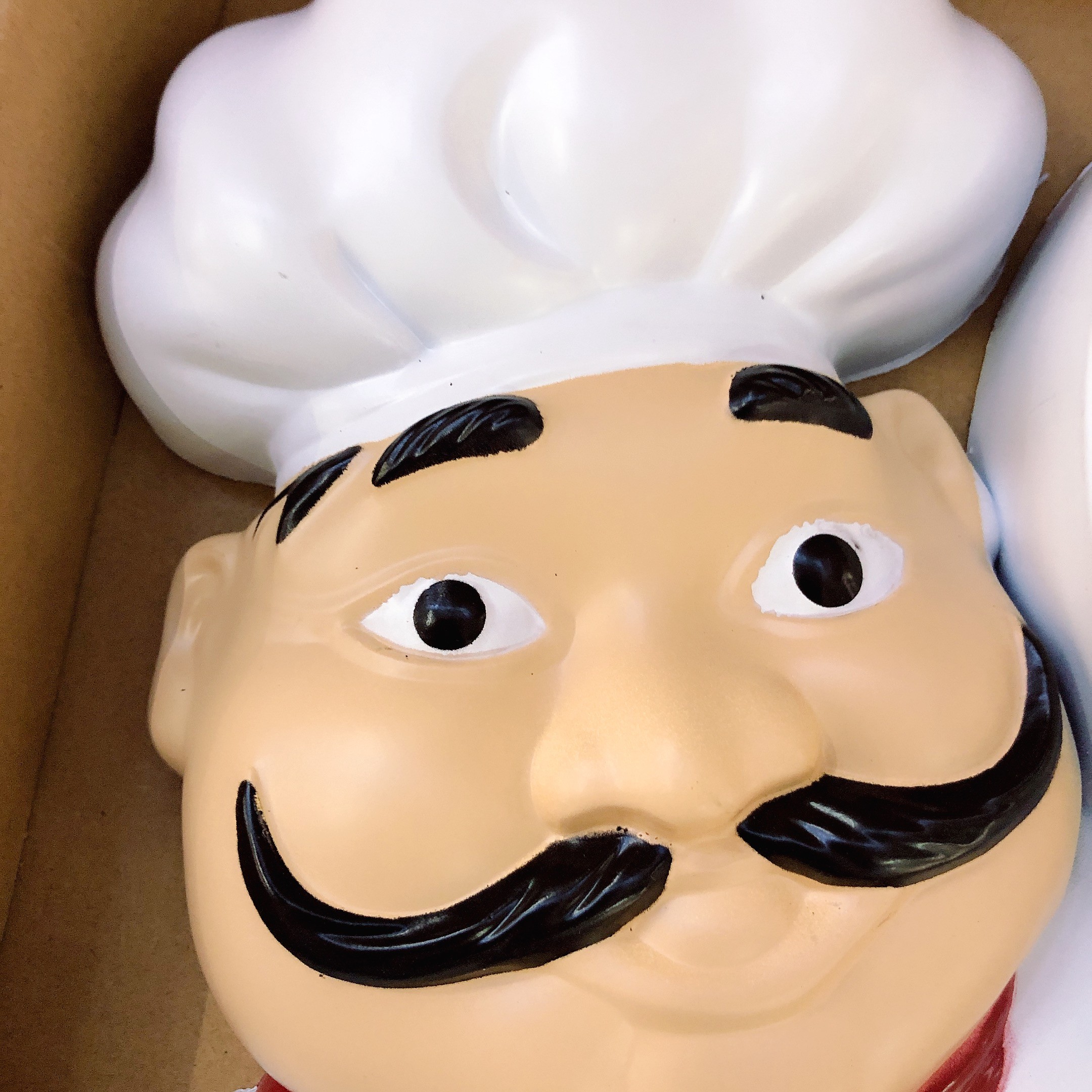 American country chef wall clock, kitchen and dining room silent clock, retro individual artistic decoration wall watch detail image 1