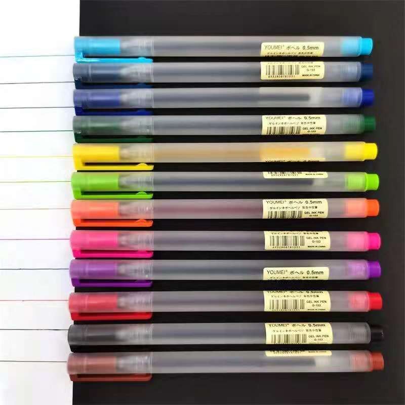 Colored gel pen set, 0.5mm outlining pen, student notebook pen, key point marking pen pic 3