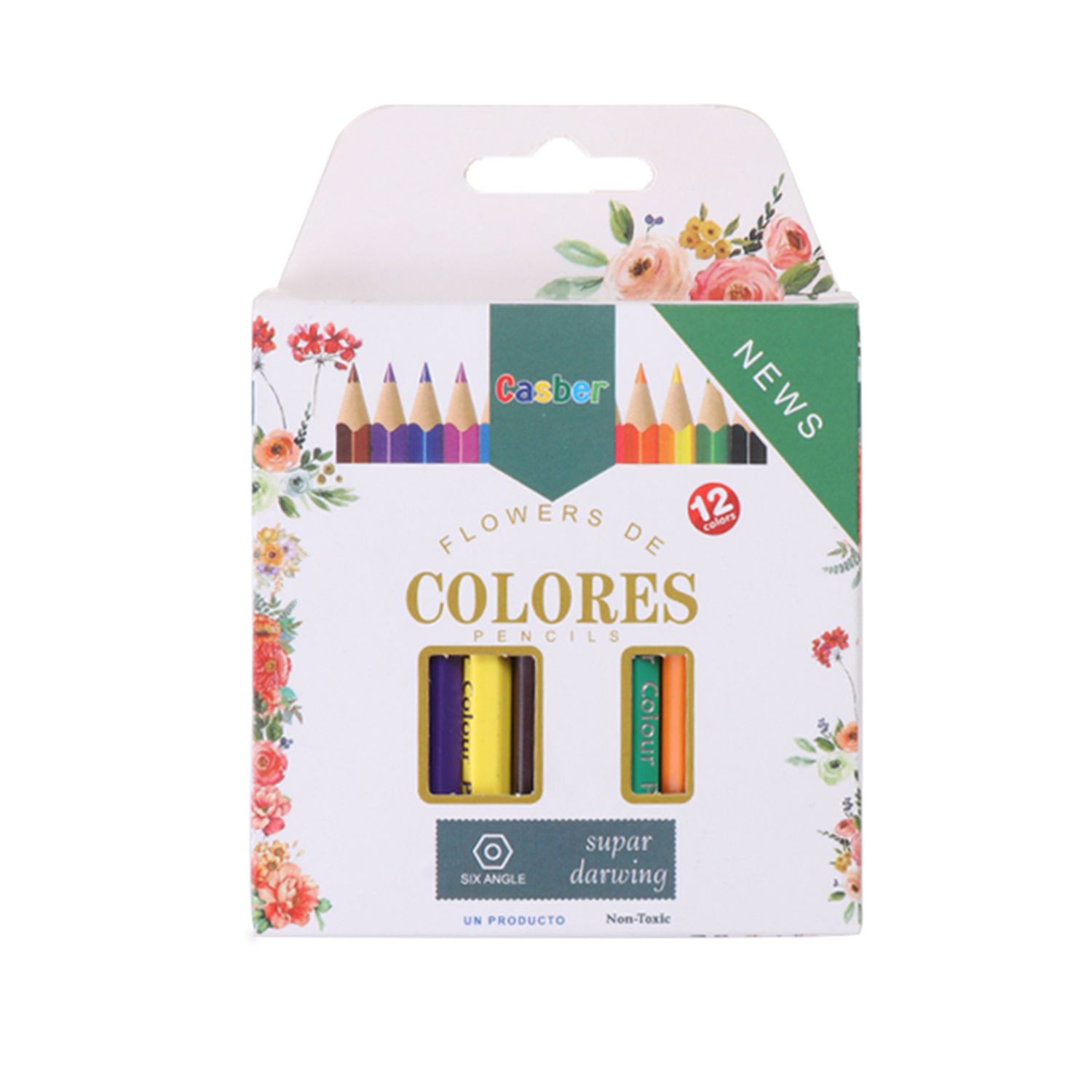 12色短款精美彩盒包装 儿童秘密花园填色笔 涂鸦铅笔详情图4
