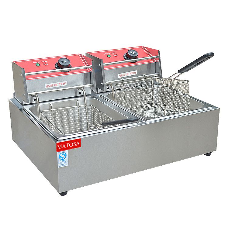 Double-cylinder double-sieve electric fryer FY-82 commercial frying and fryer for French fries, fried chicken legs, fried chicken wings Specification image