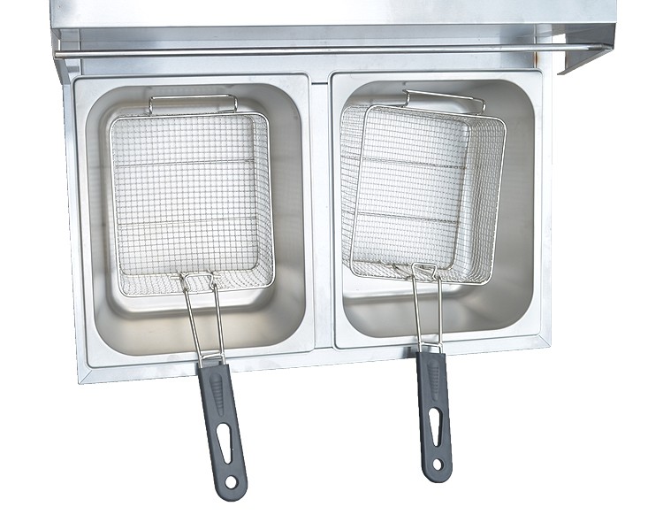 FY-72 double-cylinder double-sieve gas fryer, commercial deep fryer, French fries, fried chicken legs, fried chicken wings, fryer detail image 8