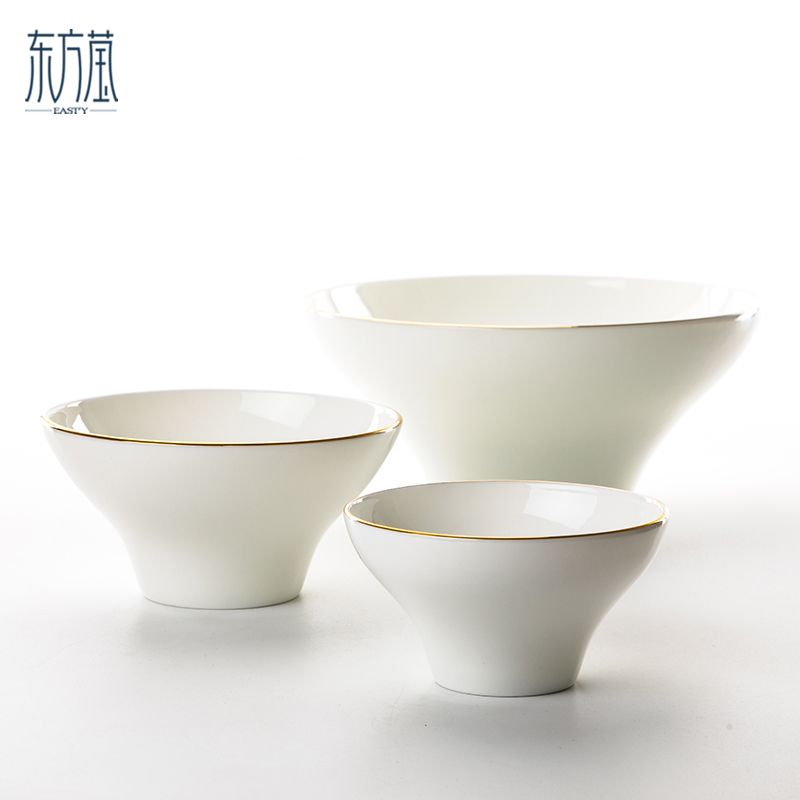 Ceramic bowls, bone China bowls, rice bowls, household small bowls, soup bowls, pork rib bowls, vegetable salad bowls, noodle bowls
