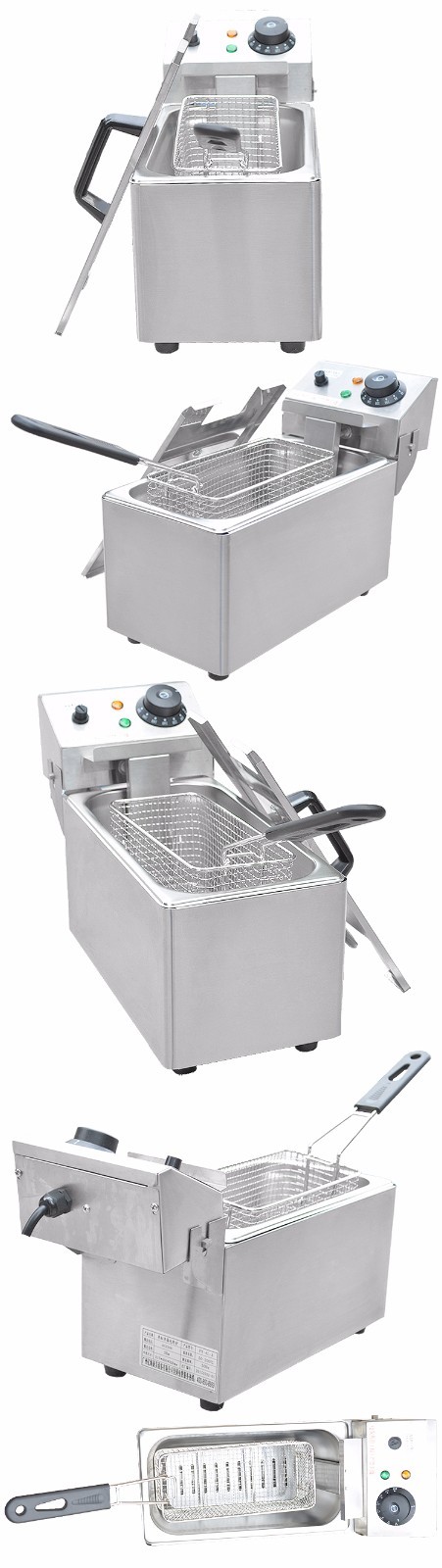 Electric fryer FY-4L-A single-cylinder single-sieve deep fryer, commercial frying oven, French fries, fried chicken cutlets, snack machine detail image 5