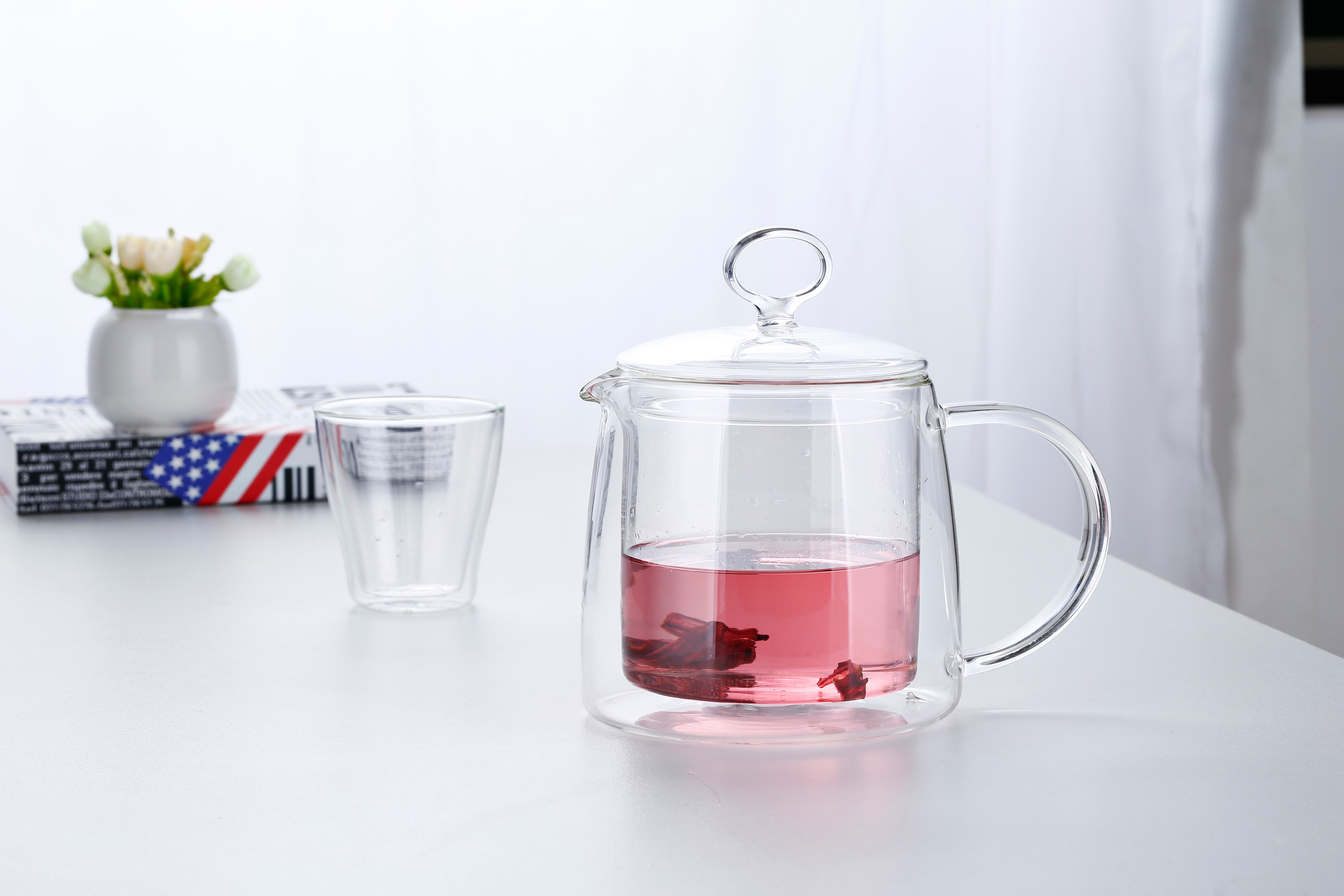 The Bo Lv Ya Yuan raises water to a borosilicate double-layer heat-resistant and heat-insulating cup detail image 19