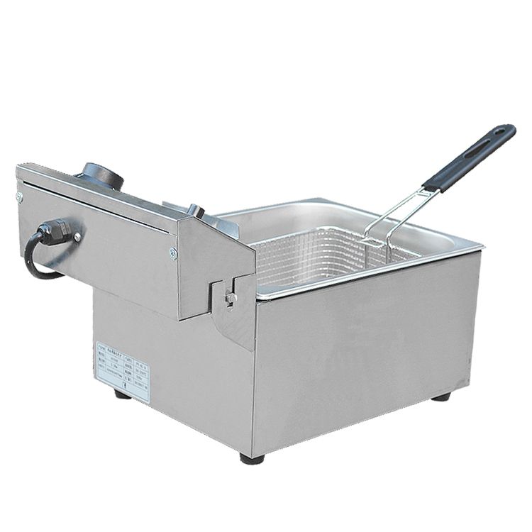 Single-cylinder single-sieve electric fryer FY-6L-A commercial deep fryer for frying French fries and chicken wings Specification image