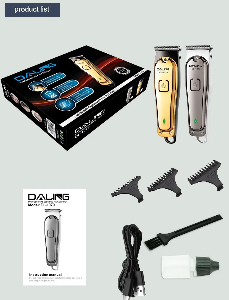 DL-1079 Hair Clipper 0-scale engraved Clipper USB Hair Clipper Bald Clipper detail image 14