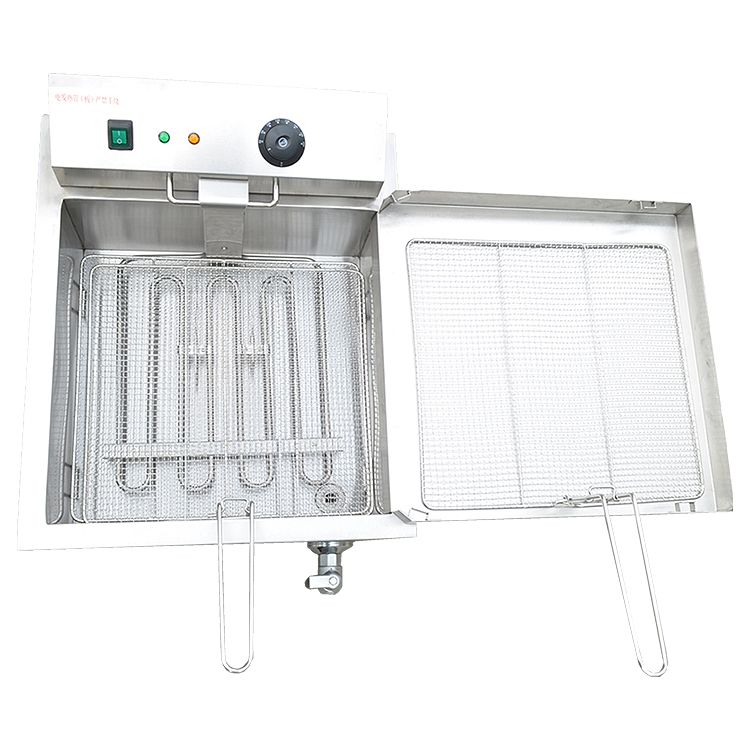 Commercial electric single-cylinder single-sieve fryer FY-T02 doughnut fryer, fried dough stick fryer, French fries, chicken cutlet Specification image