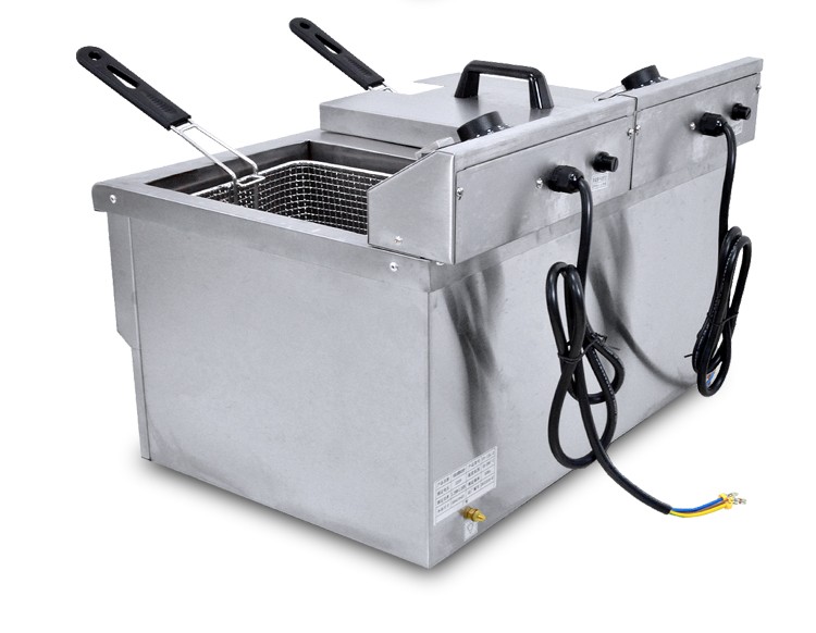 FY-13L-2 commercial double-cylinder double-sieve electric fryer for frying chicken wings, chicken legs and French fries detail image 6